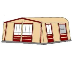 Te Velde Voortent Prelude 350 Cm Bordeaux -Caravan Kampeer Winkel 14 tevelde voortent prelude bordeaux 350 rechts 2